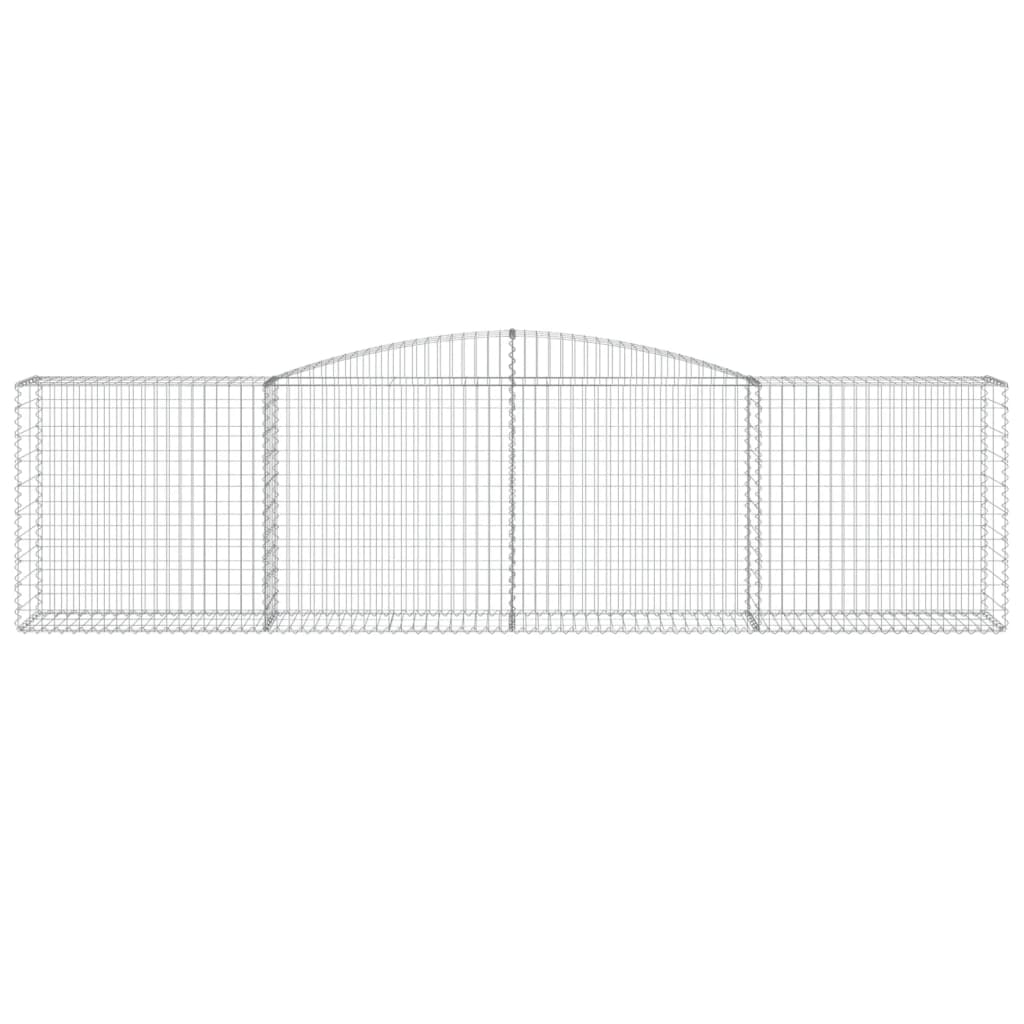 Arched Gabion Baskets 4 pcs 400x50x100/120 cm Galvanised Iron