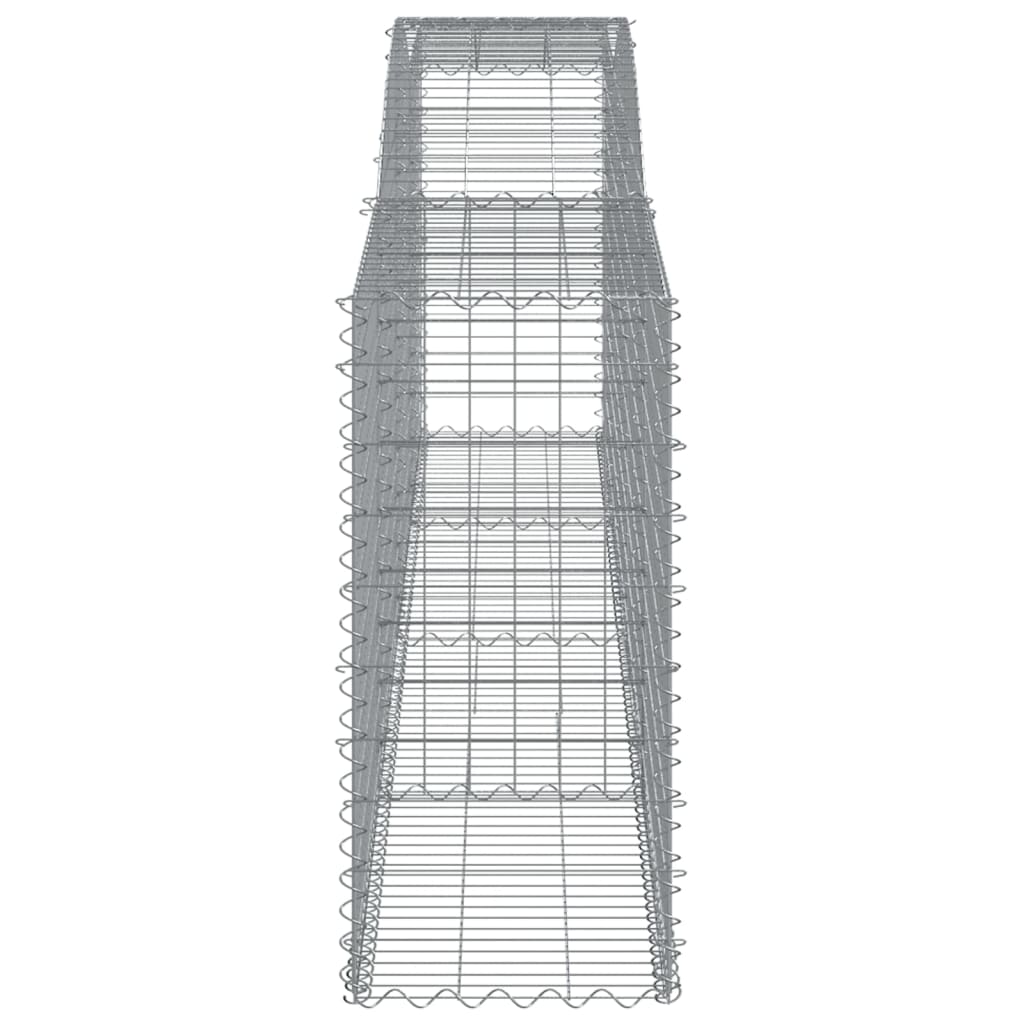 Arched Gabion Baskets 4 pcs 400x50x100/120 cm Galvanised Iron