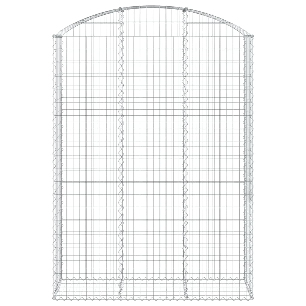 Arched Gabion Basket 150x50x200/220 cm Galvanised Iron
