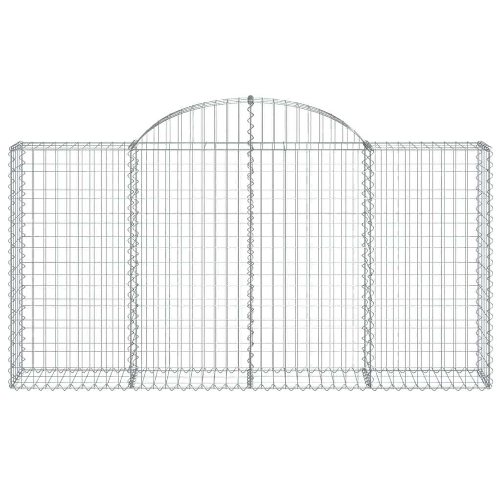 Arched Gabion Basket 200x30x100/120 cm Galvanised Iron