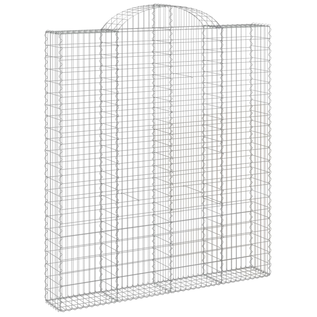 Arched Gabion Basket 200x30x220/240 cm Galvanised Iron