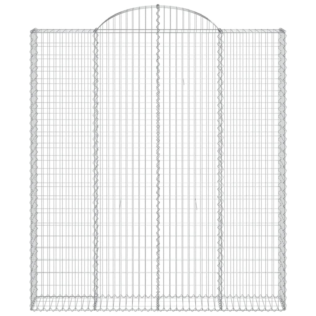 Arched Gabion Basket 200x30x220/240 cm Galvanised Iron