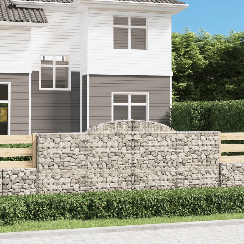 Arched Gabion Basket 300x30x120/140 cm Galvanised Iron