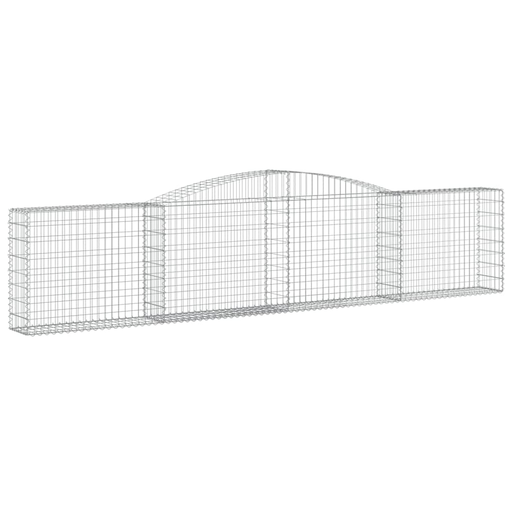 Arched Gabion Basket 400x30x80/100 cm Galvanised Iron