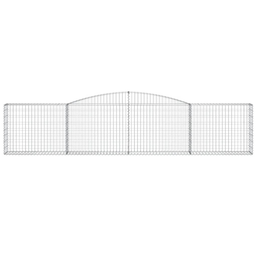 Arched Gabion Basket 400x30x80/100 cm Galvanised Iron