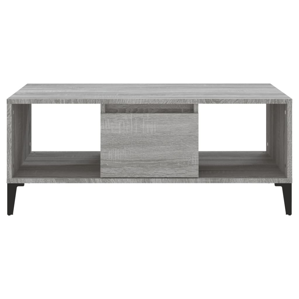 Coffee Table Grey Sonoma 90x50x36.5 cm Engineered Wood
