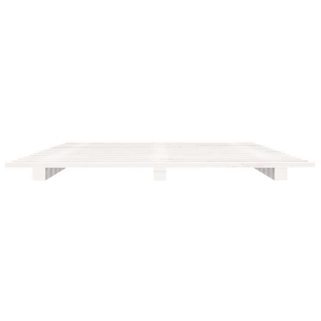 Bed Frame without Mattress White 90x200 cm Solid Wood Pine