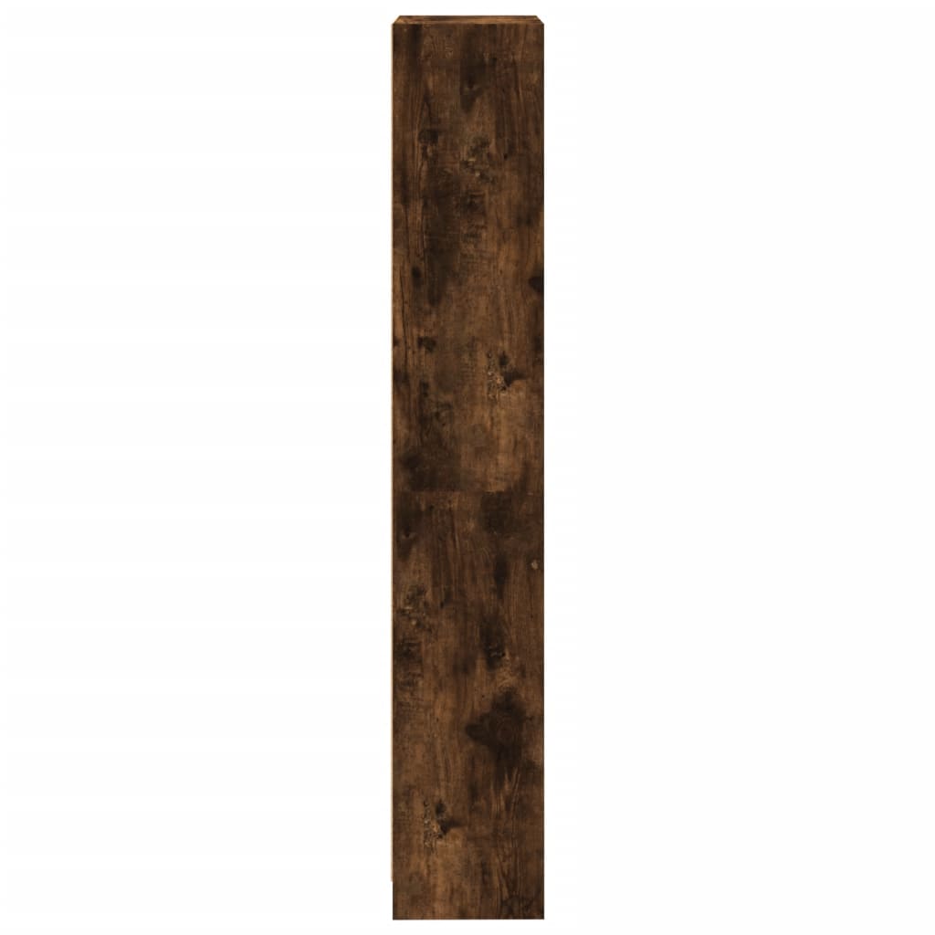 4-Tier Book Cabinet Smoked Oak 40x24x143 cm Engineered Wood