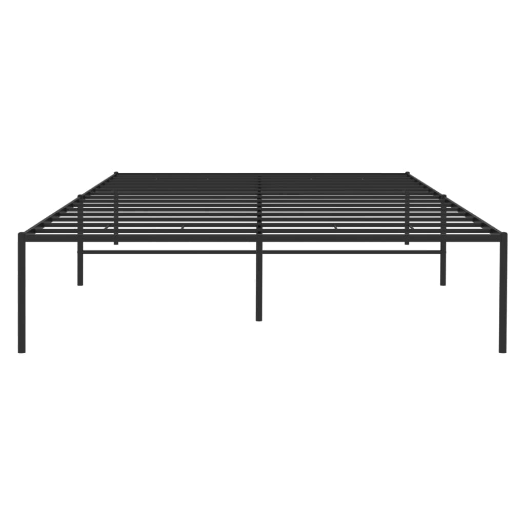 Metal Bed Frame without Mattress Black 120x200cm