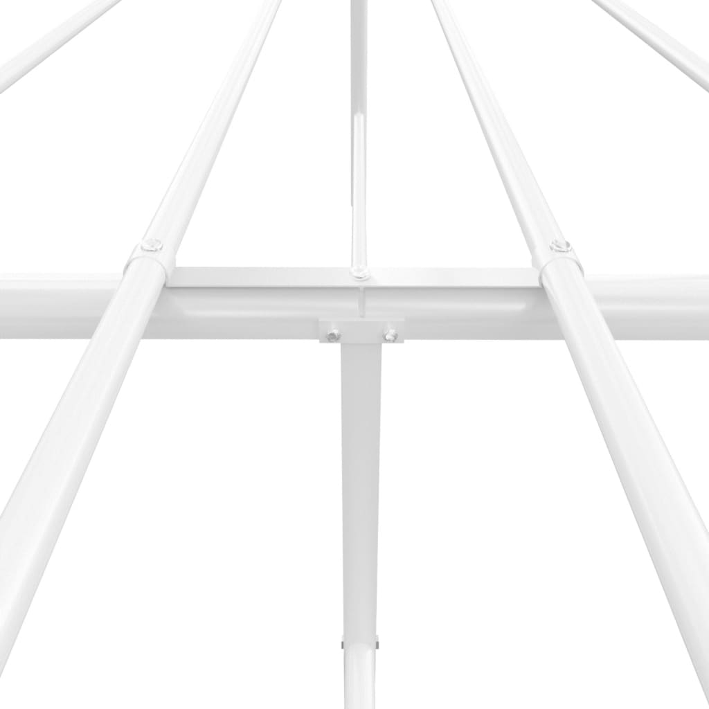 Metal Bed Frame without Mattress with Footboard White 160x200cm