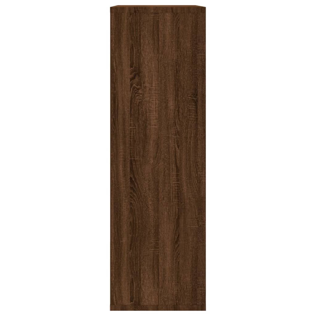 Book Cabinet/Sideboard Brown Oak 50x25x80 cm Engineered Wood