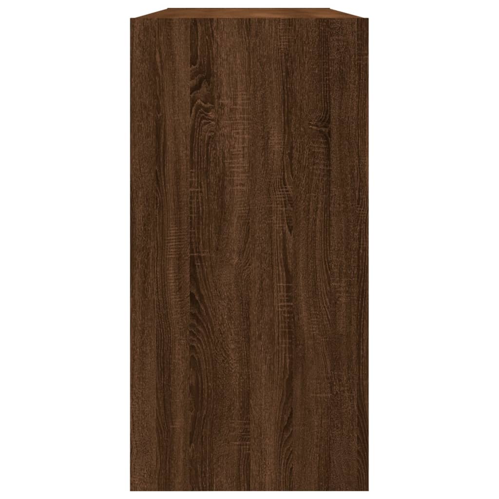 Book Cabinet/Sideboard Brown Oak 50x25x80 cm Engineered Wood