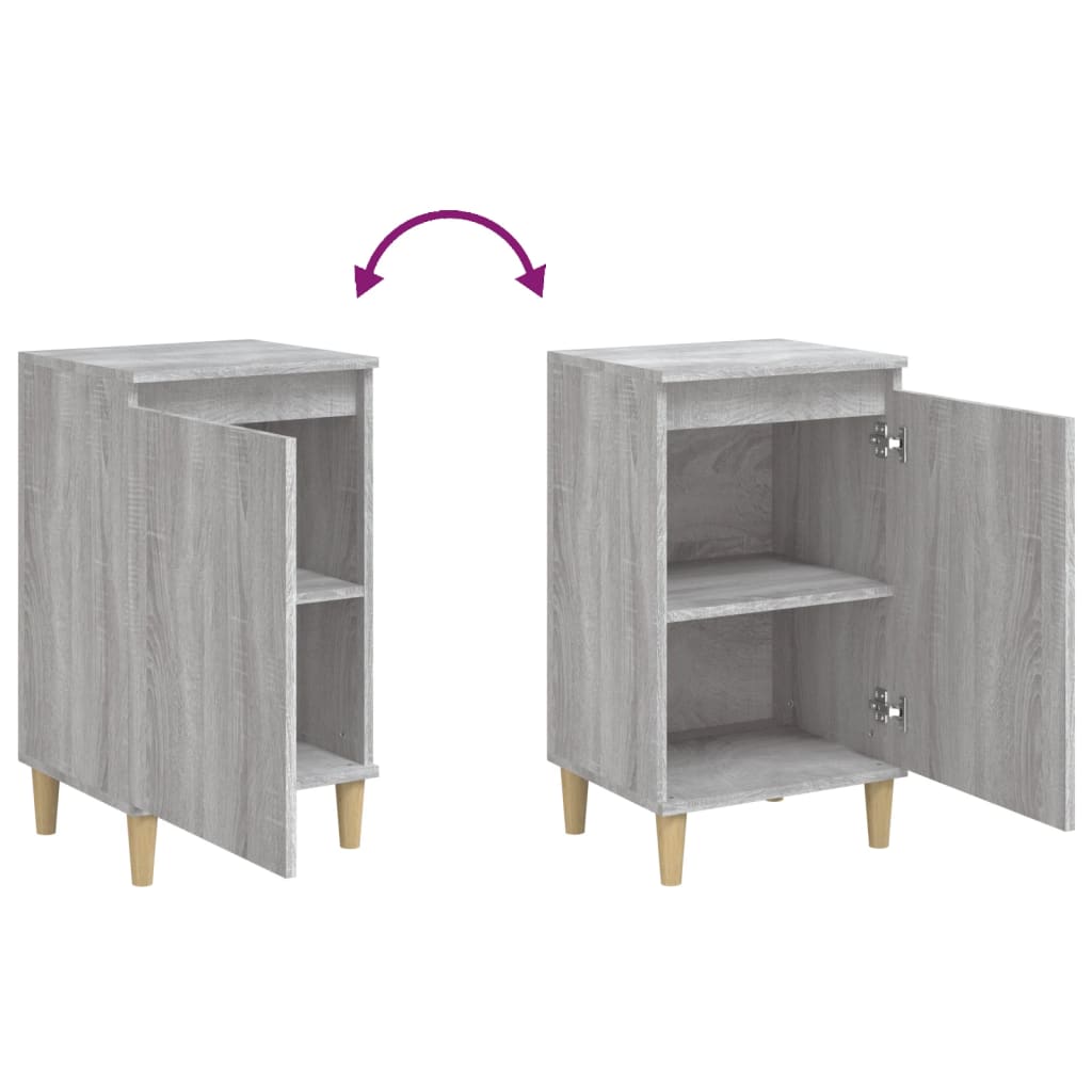 Bedside Cabinet Grey Sonoma 40x35x70 cm Engineered Wood