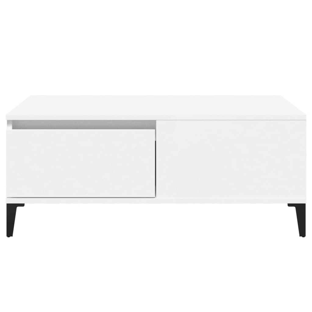 Coffee Table White 90x50x36.5 cm Engineered Wood