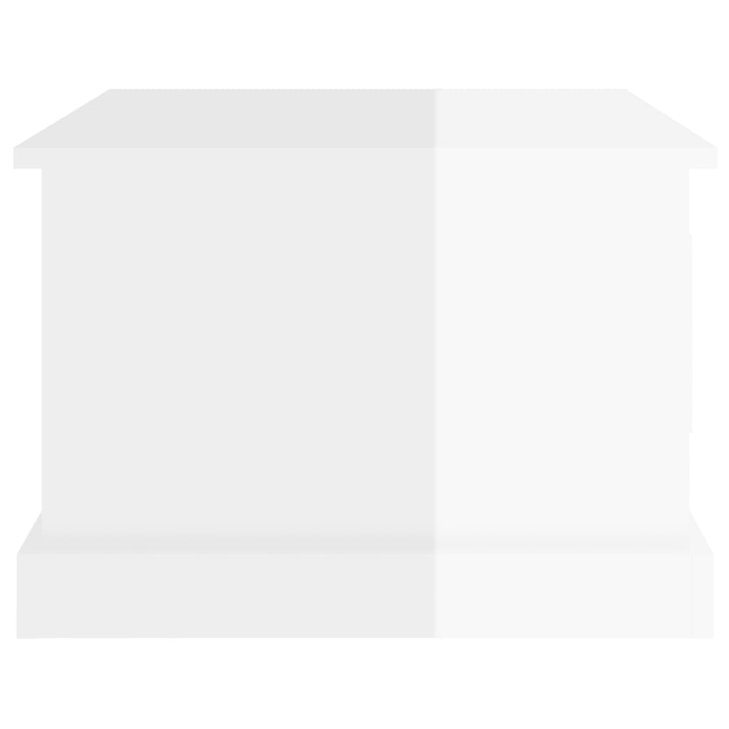 Coffee Table High Gloss White 50x50x35 cm Engineered Wood