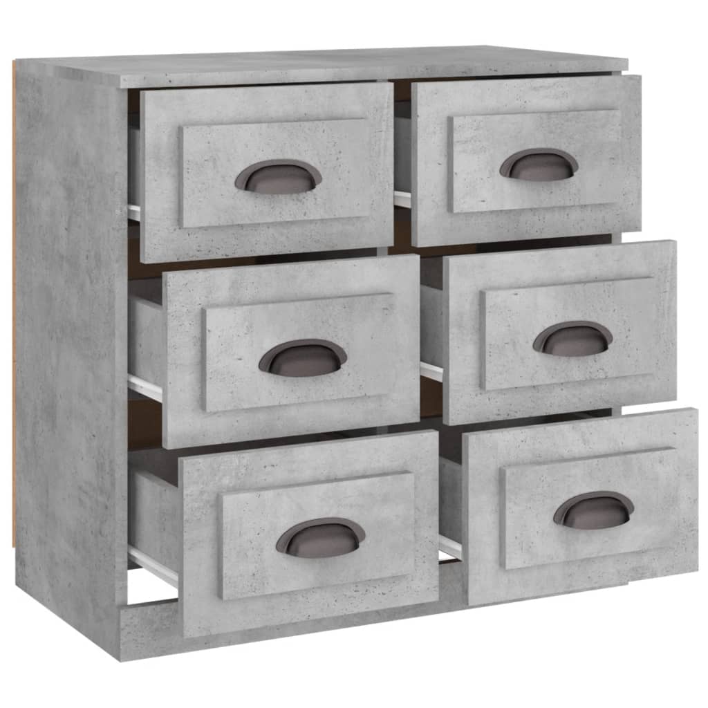 Sideboard Concrete Grey 70x35.5x67.5 cm Engineered Wood