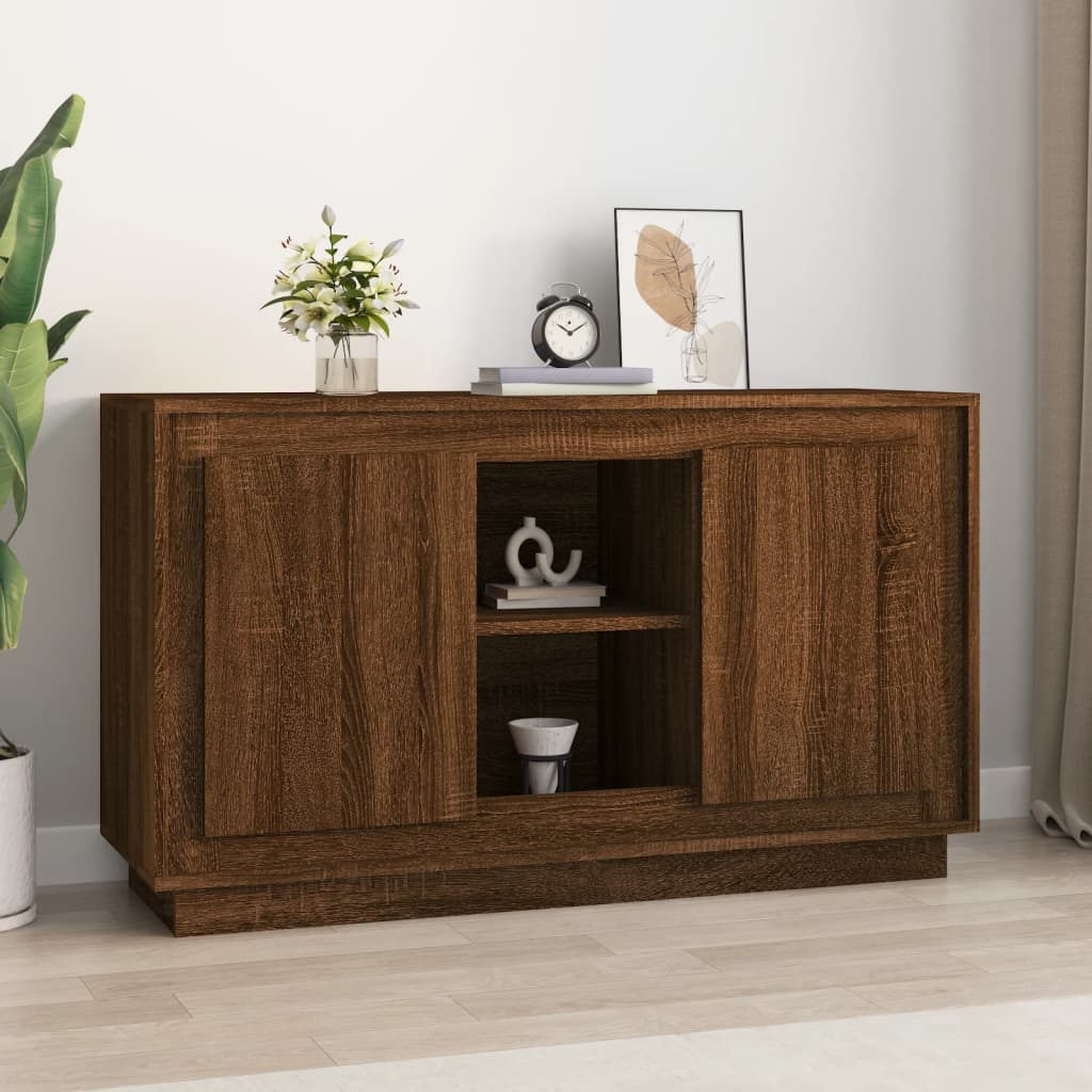 Sideboard Brown Oak 102x35x60 cm Engineered Wood