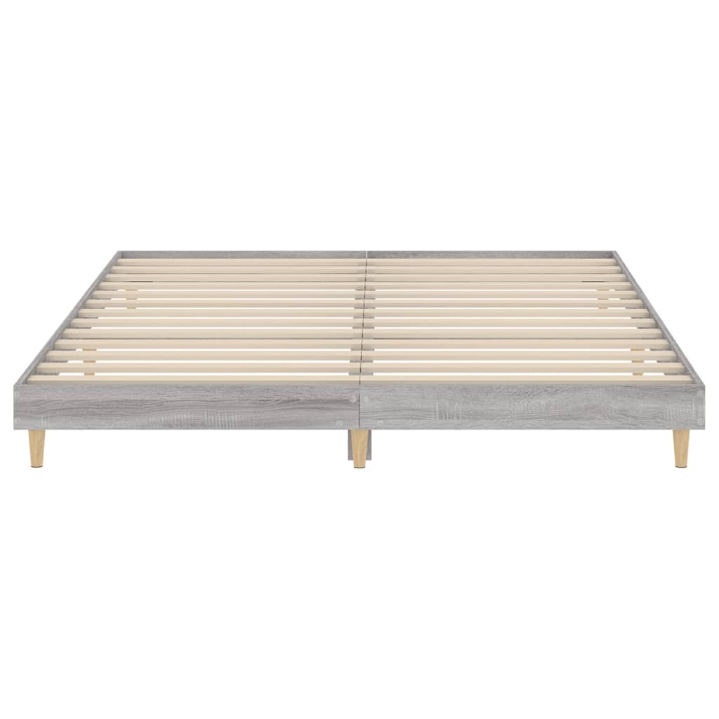 Bed Frame without Mattress Grey Sonoma 200x200 cm Engineered Wood