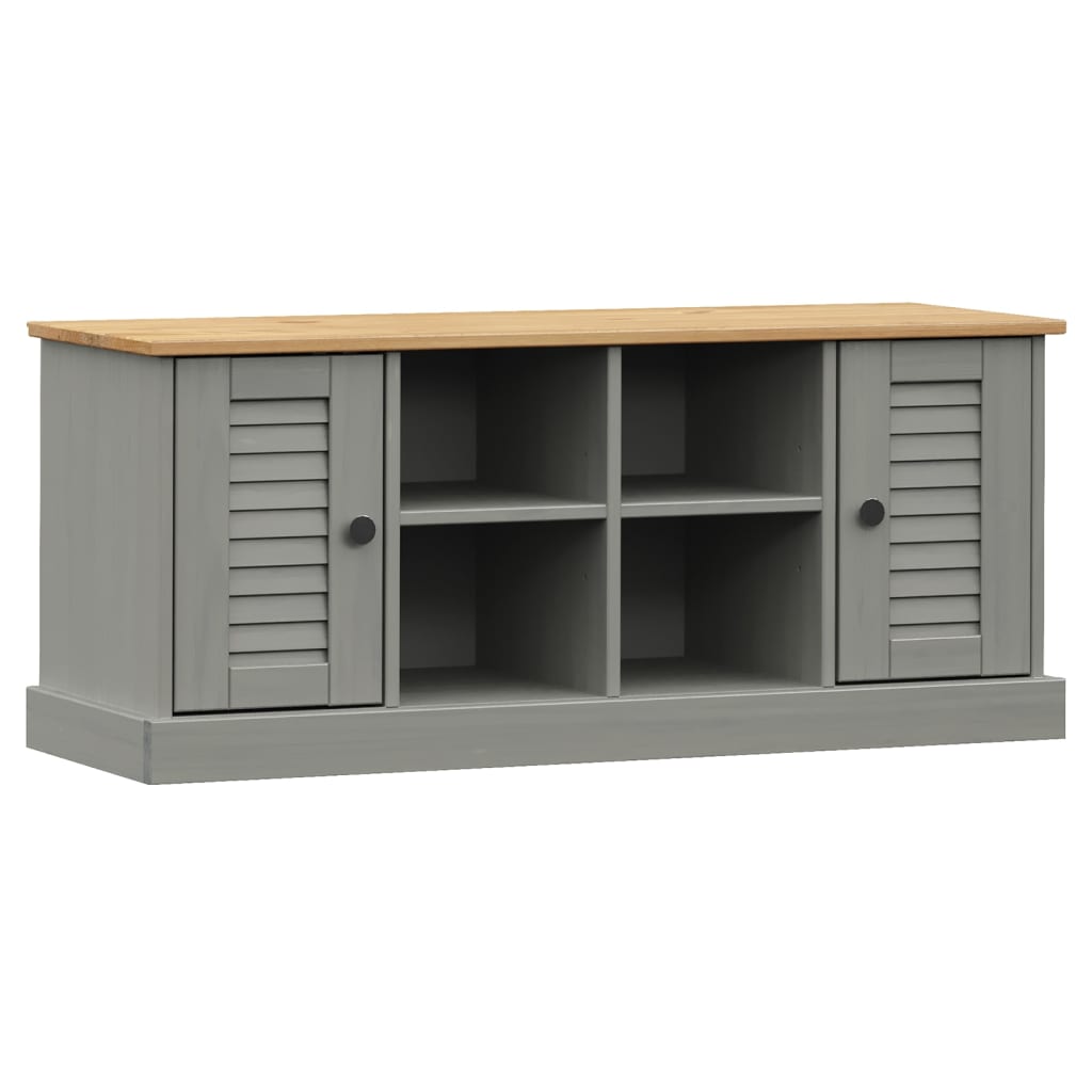 Shoe Bench VIGO Grey 106x35x45 cm Solid Wood Pine