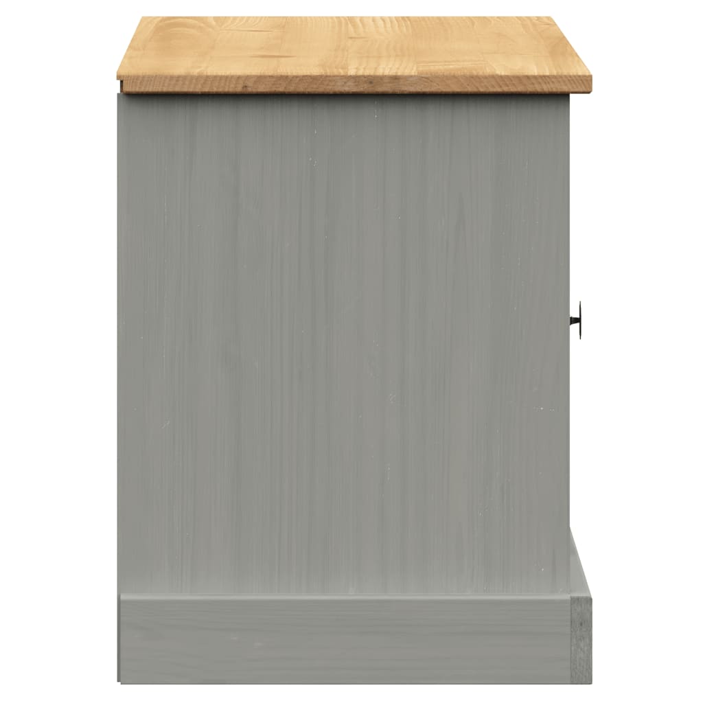 Shoe Bench VIGO Grey 106x35x45 cm Solid Wood Pine