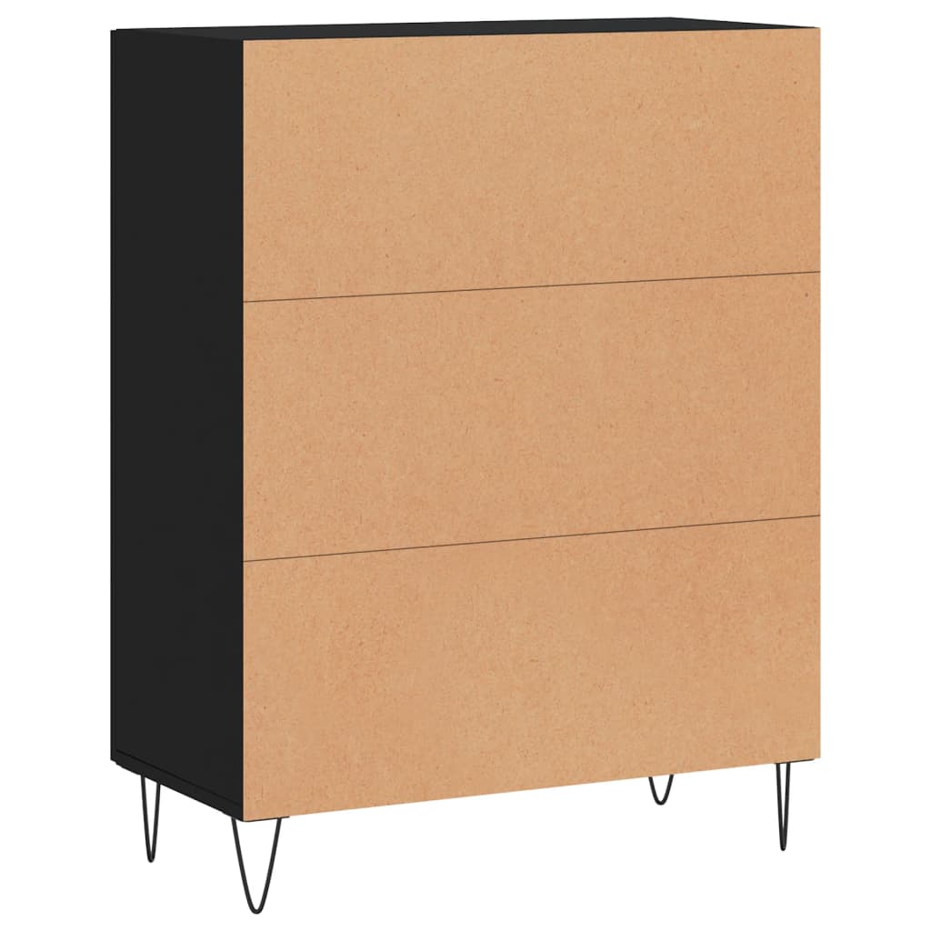 Sideboard Black 69.5x34x90 cm Engineered Wood