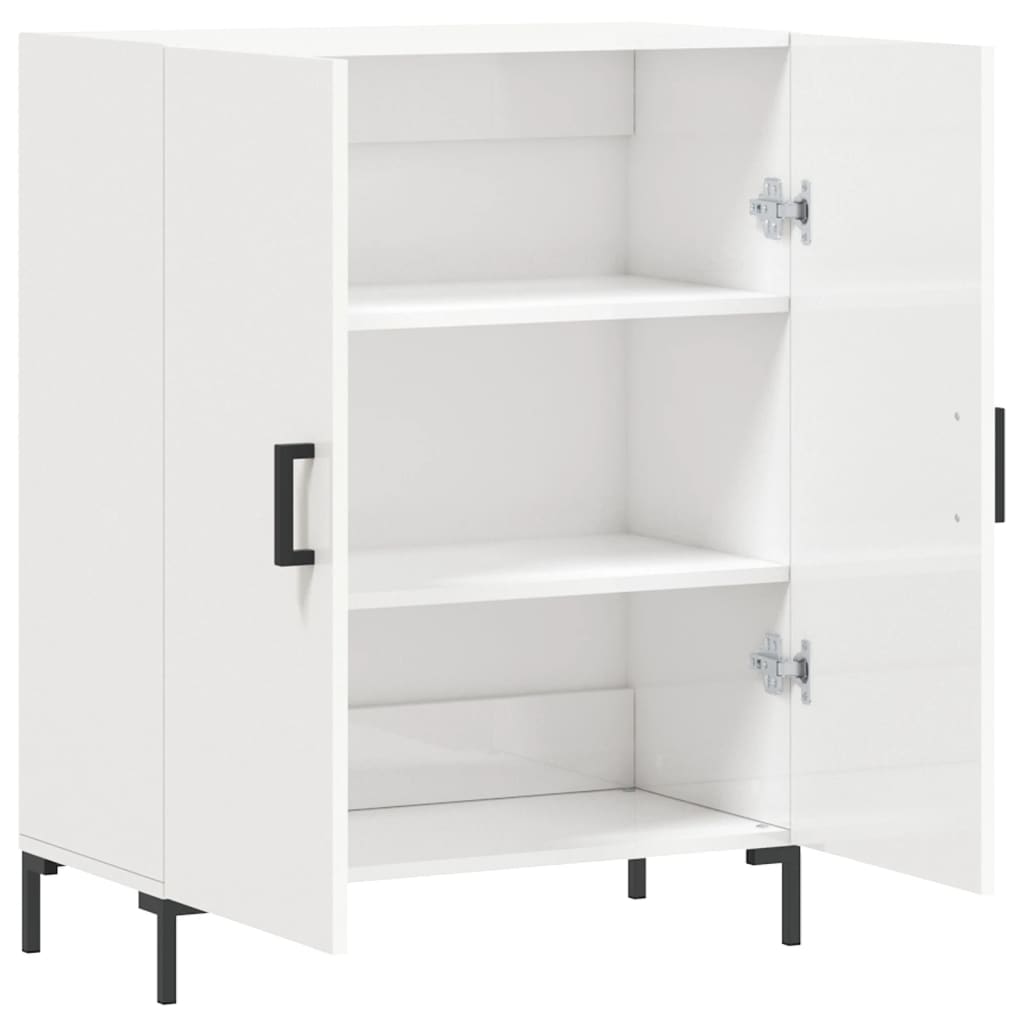 Sideboard High Gloss White 69.5x34x90 cm Engineered Wood