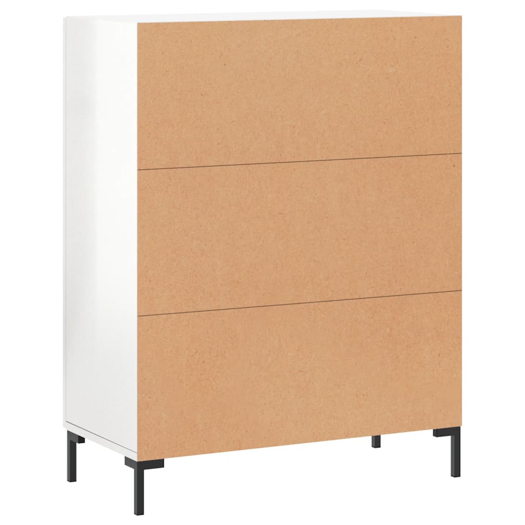 Sideboard High Gloss White 69.5x34x90 cm Engineered Wood