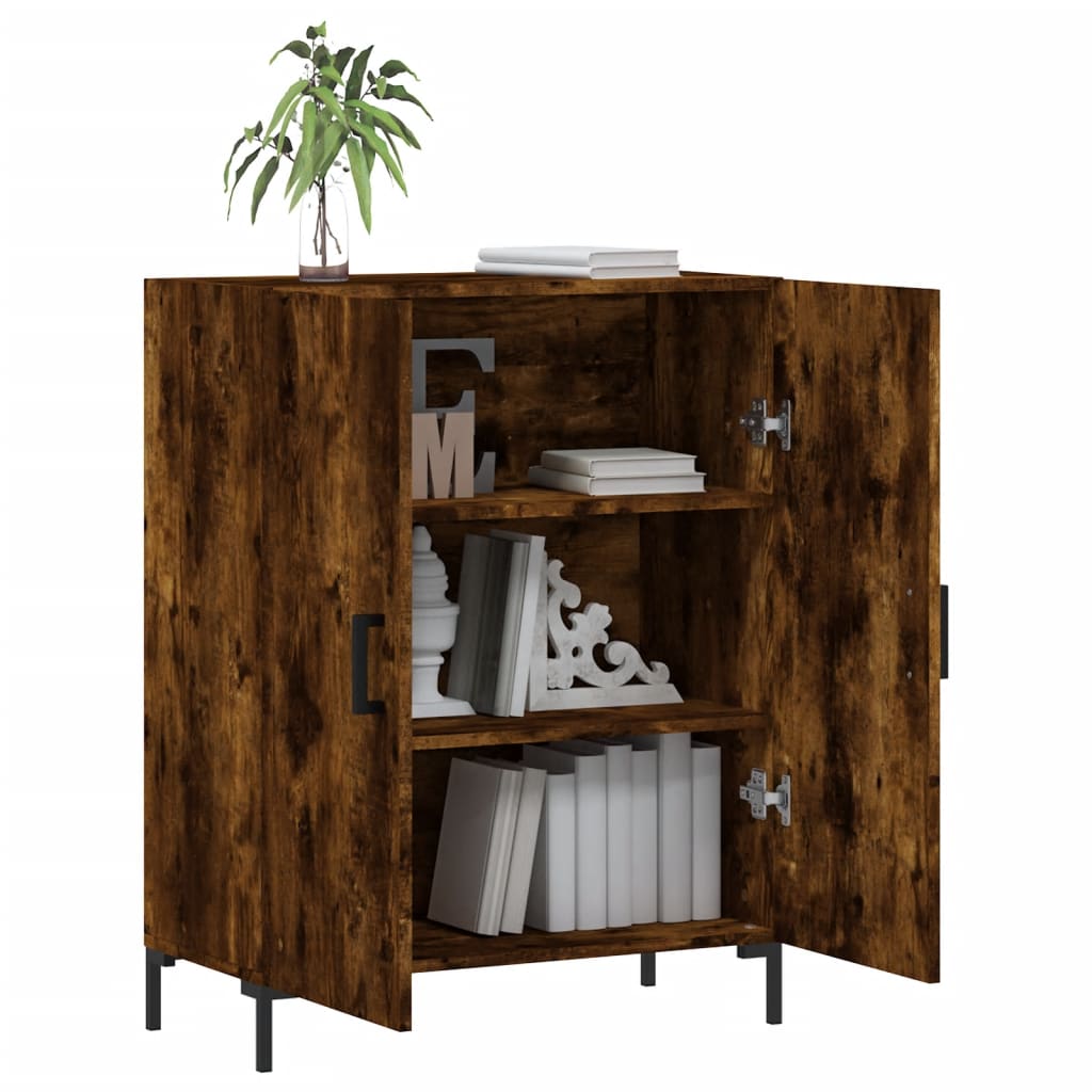 Sideboard Smoked Oak 69.5x34x90 cm Engineered Wood