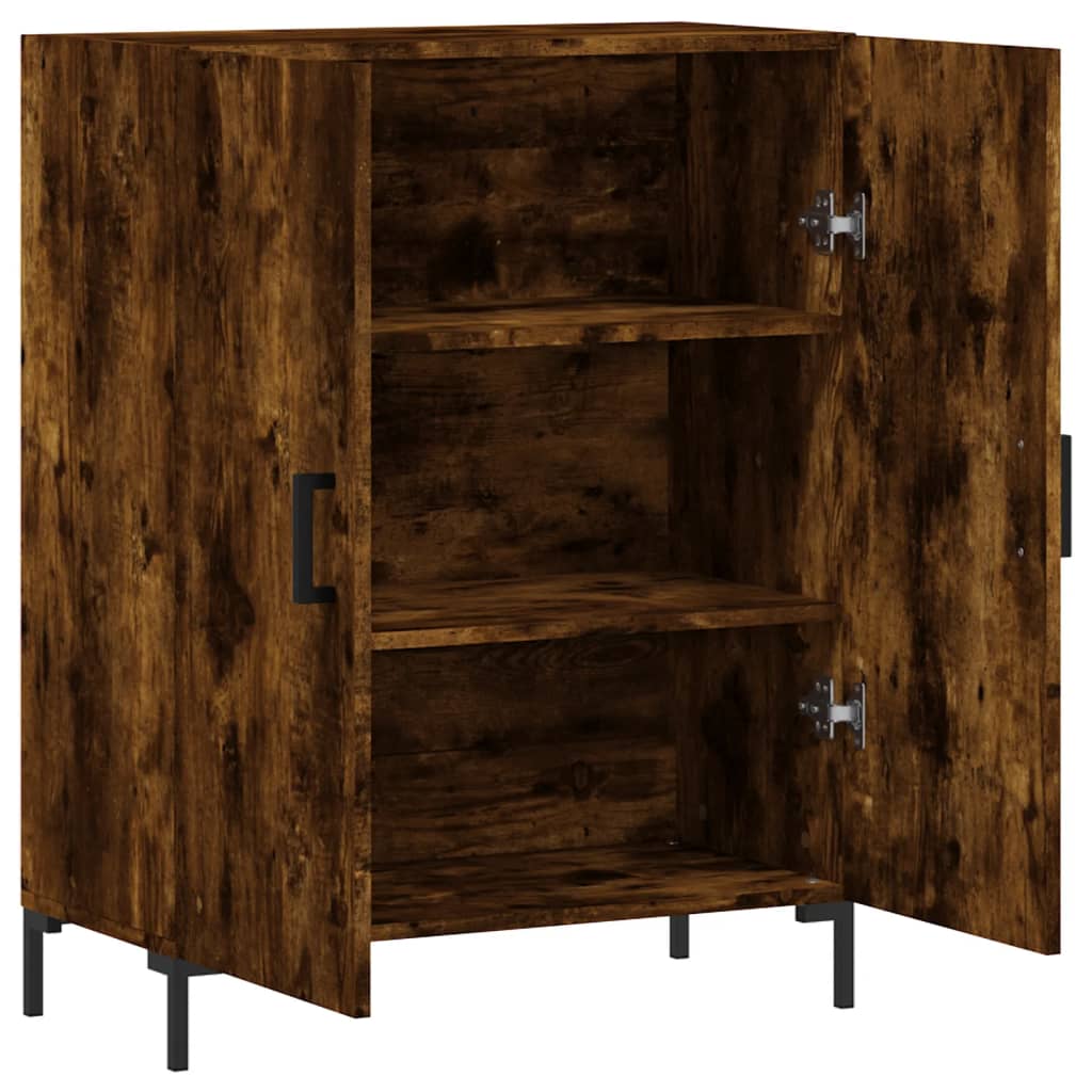 Sideboard Smoked Oak 69.5x34x90 cm Engineered Wood