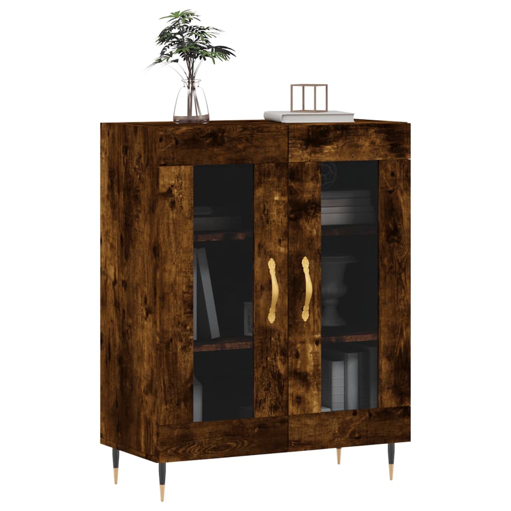 Sideboard Smoked Oak 69.5x34x90 cm Engineered Wood