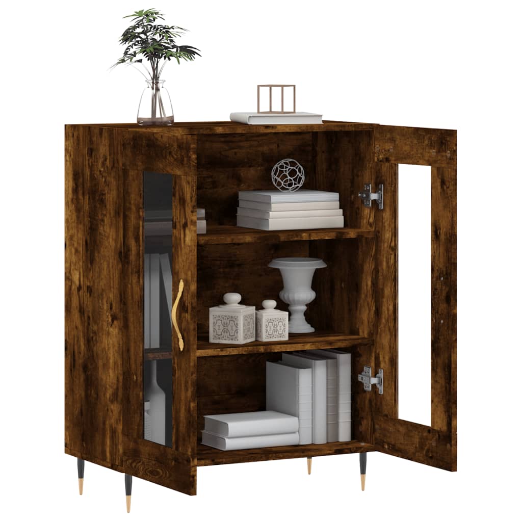 Sideboard Smoked Oak 69.5x34x90 cm Engineered Wood