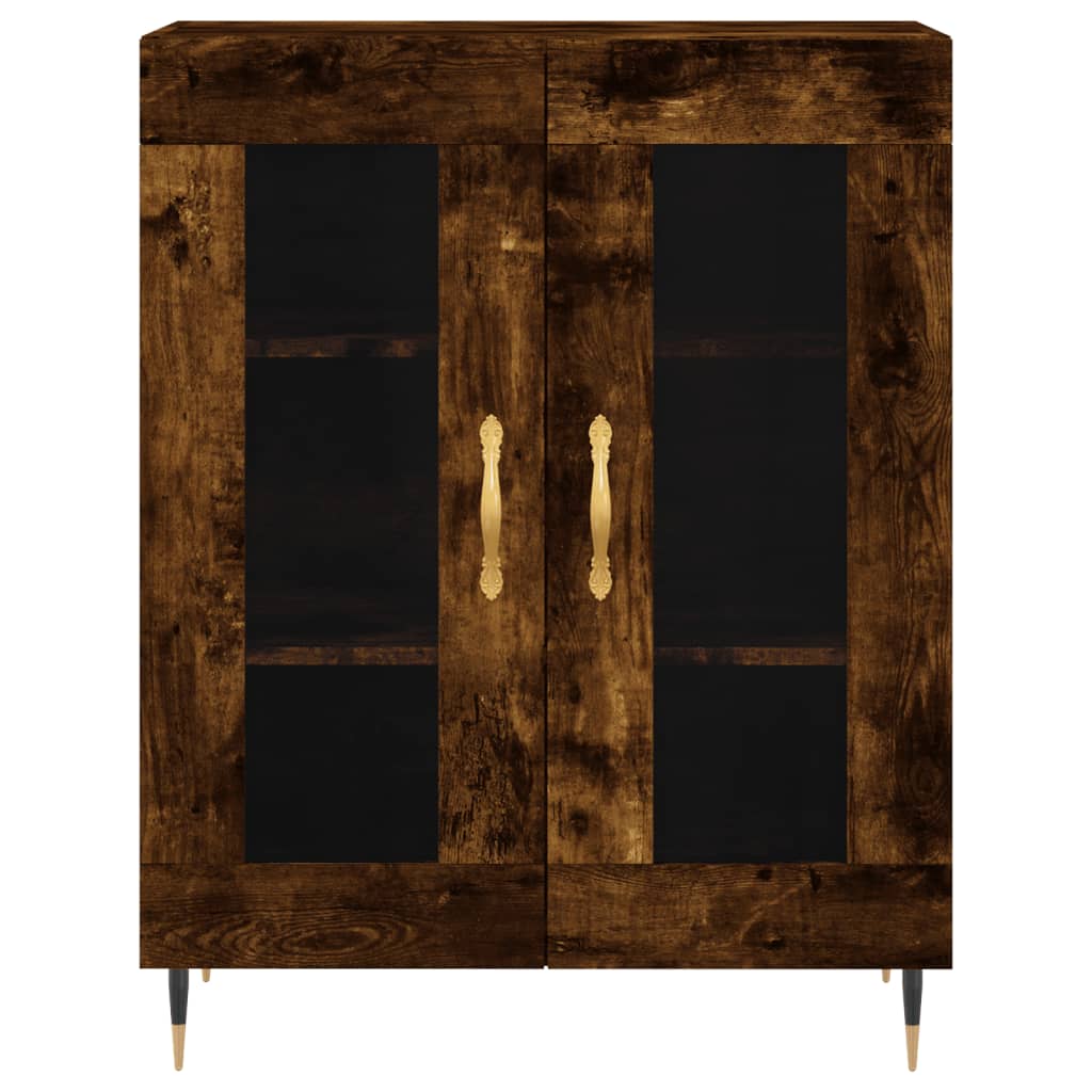 Sideboard Smoked Oak 69.5x34x90 cm Engineered Wood