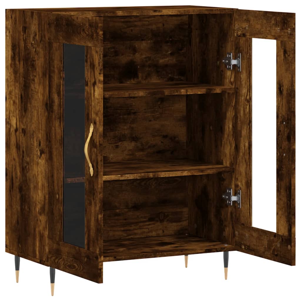 Sideboard Smoked Oak 69.5x34x90 cm Engineered Wood