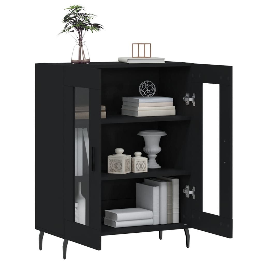Sideboard Black 69.5x34x90 cm Engineered Wood