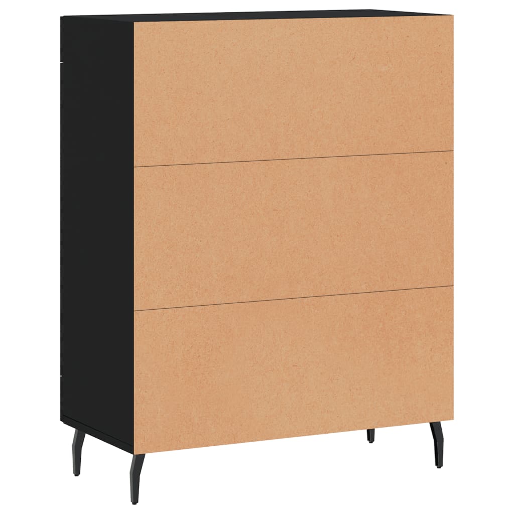 Sideboard Black 69.5x34x90 cm Engineered Wood