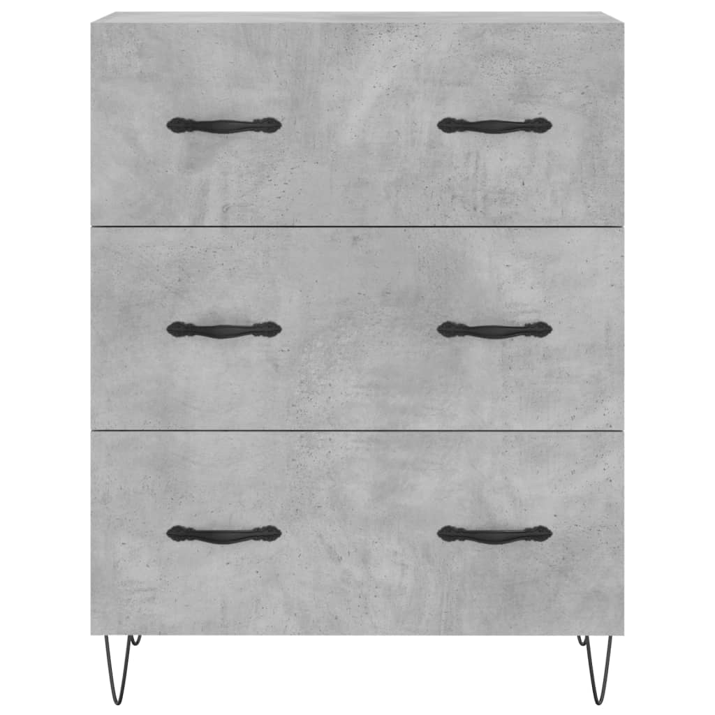 Sideboard Concrete Grey 69.5x34x90 cm Engineered Wood