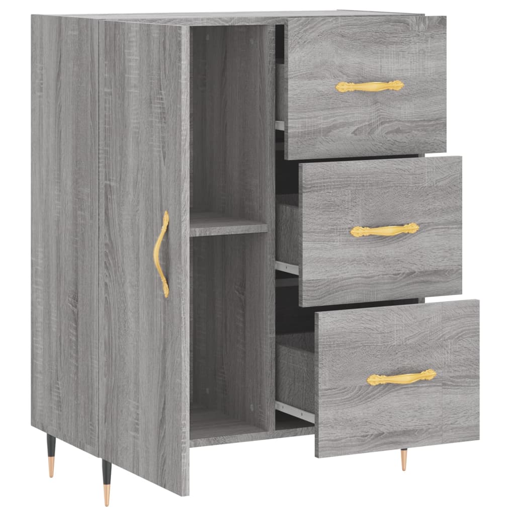 Sideboard Grey Sonoma 69.5x34x90 cm Engineered Wood