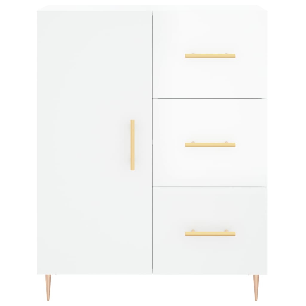 Sideboard High Gloss White 69.5x34x90 cm Engineered Wood