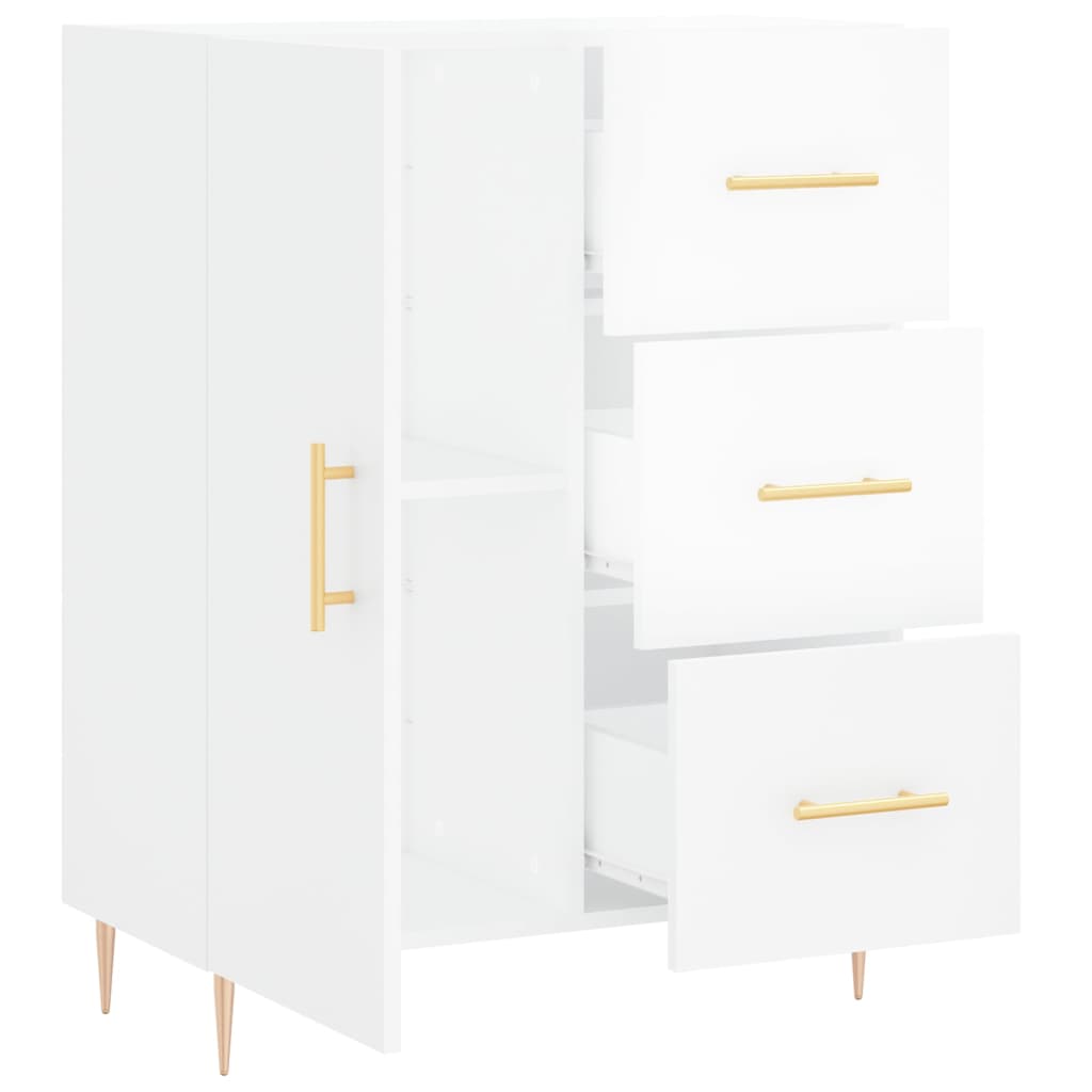 Sideboard High Gloss White 69.5x34x90 cm Engineered Wood