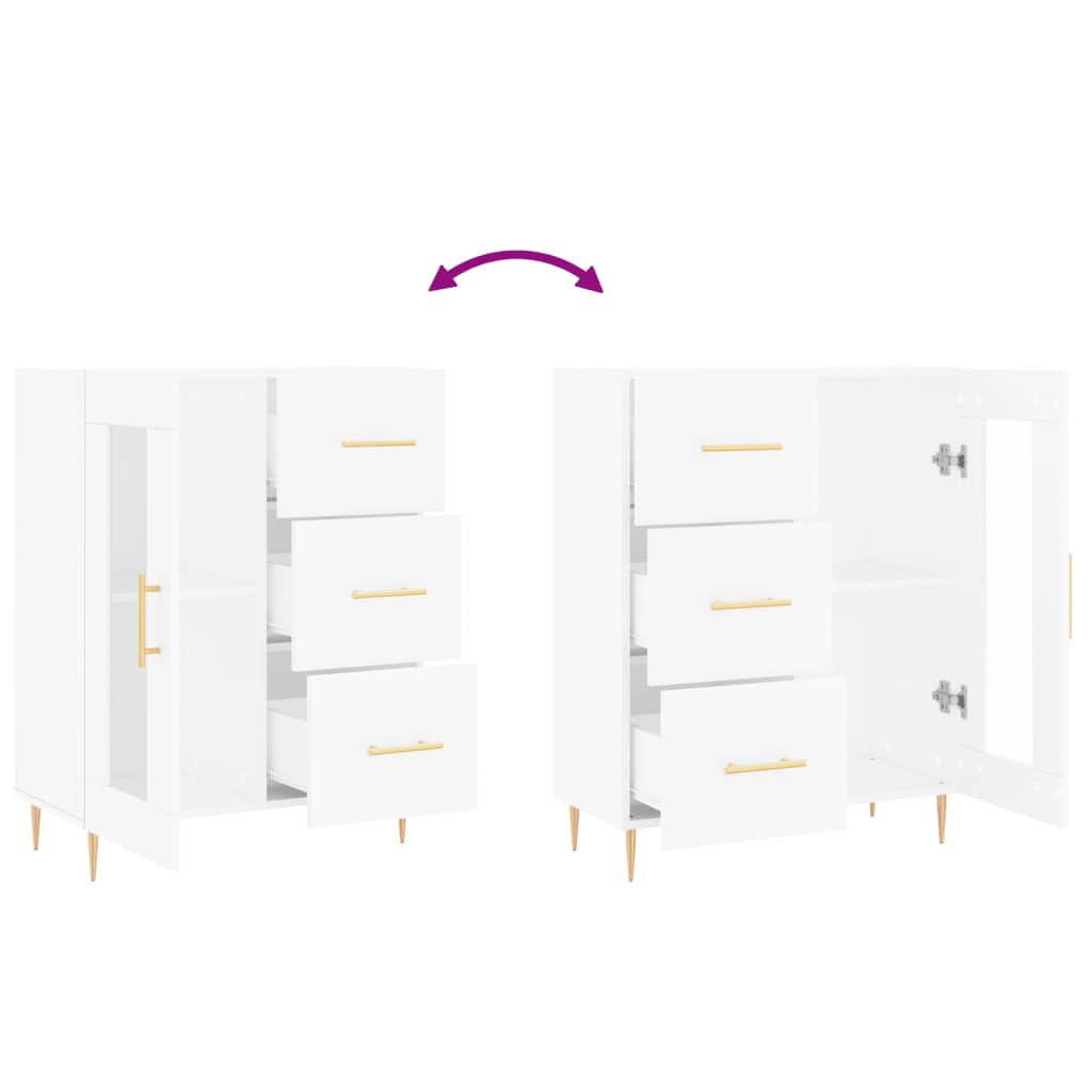 Sideboard White 69.5x34x90 cm Engineered Wood