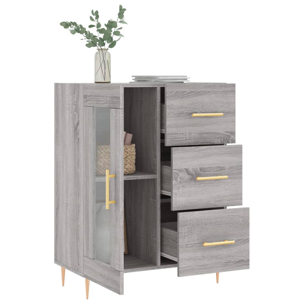 Sideboard Grey Sonoma 69.5x34x90 cm Engineered Wood