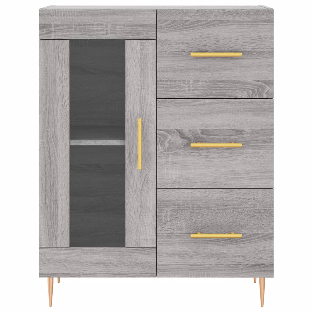 Sideboard Grey Sonoma 69.5x34x90 cm Engineered Wood