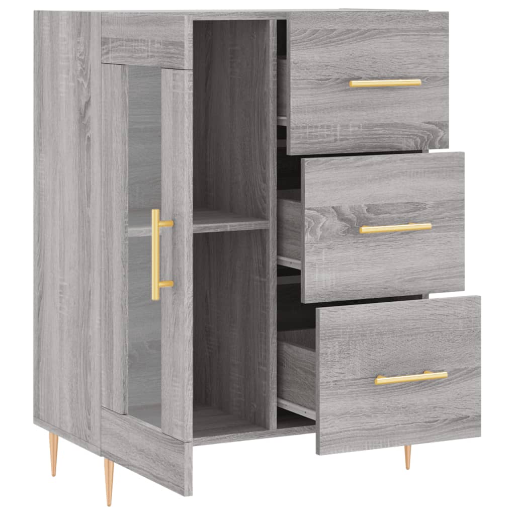 Sideboard Grey Sonoma 69.5x34x90 cm Engineered Wood