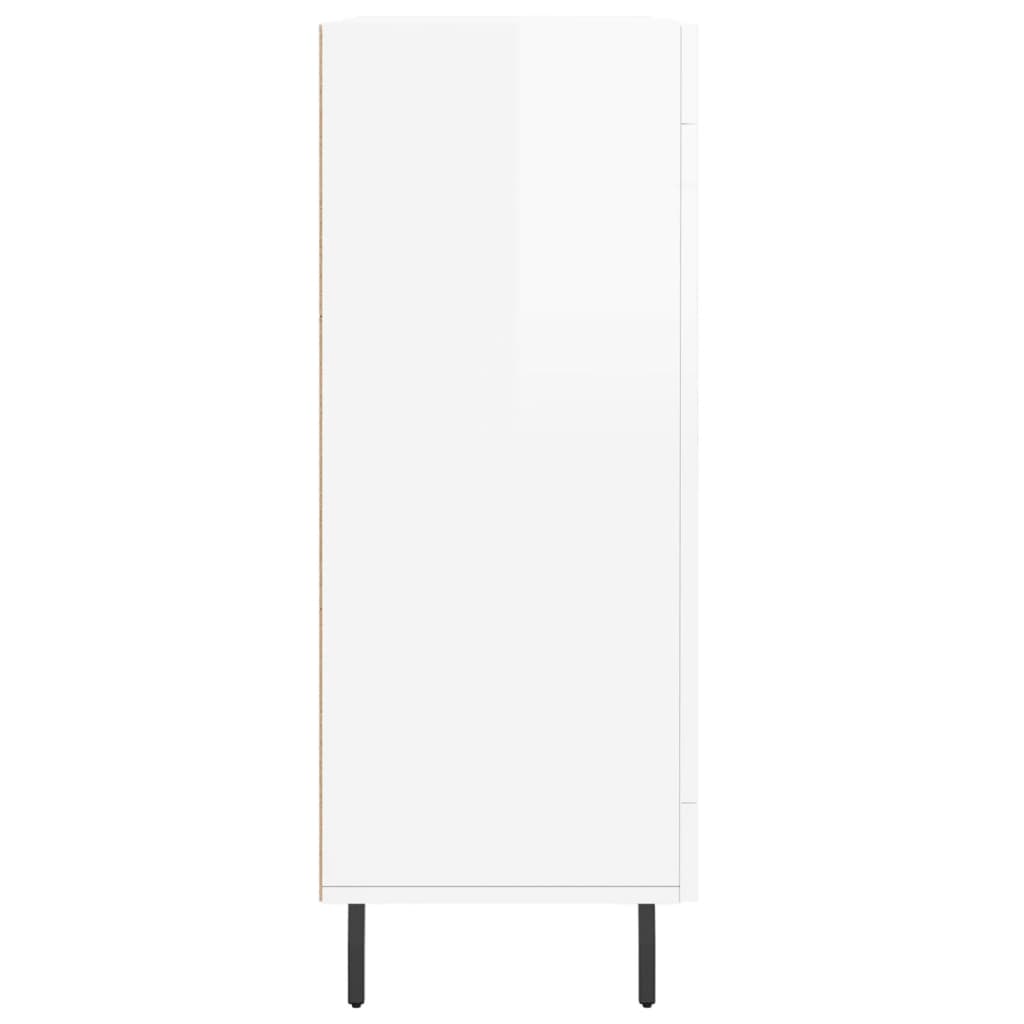 Sideboard High Gloss White 69.5x34x90 cm Engineered Wood