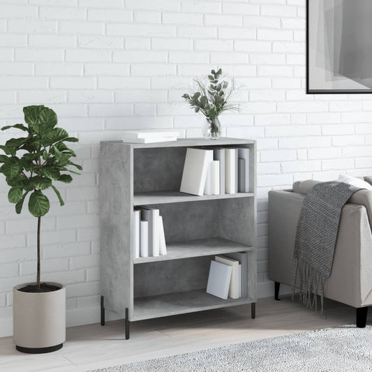 Shelf Cabinet Concrete Grey 69.5x32.5x90 cm Engineered Wood