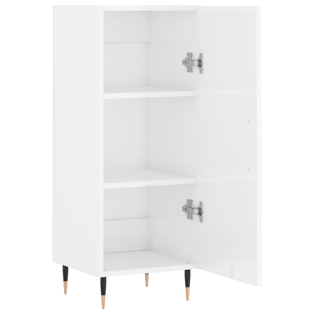 Sideboard High Gloss White 34.5x34x90 cm Engineered Wood