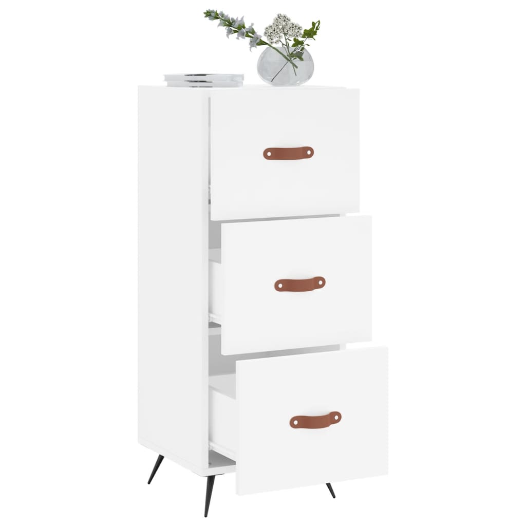 Sideboard White 34.5x34x90 cm Engineered Wood