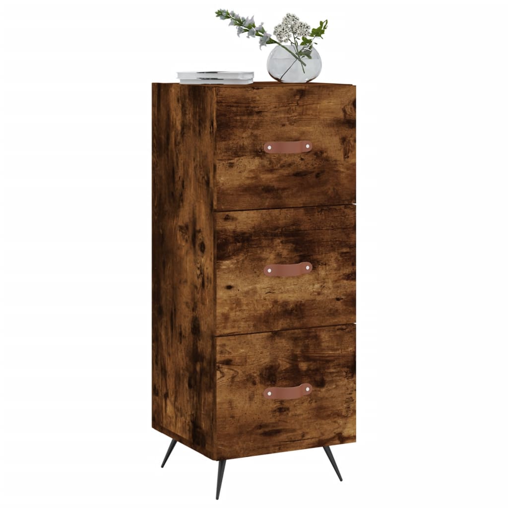 Sideboard Smoked Oak 34.5x34x90 cm Engineered Wood