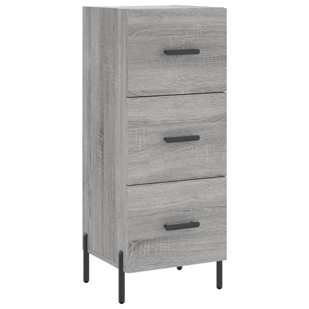 Sideboard Grey Sonoma 34.5x34x90 cm Engineered Wood