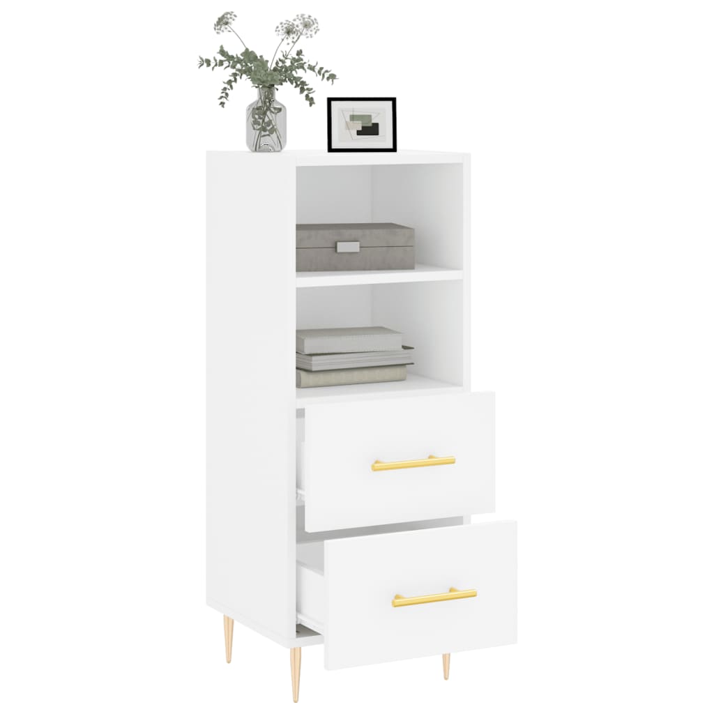 Sideboard White 34.5x34x90 cm Engineered Wood